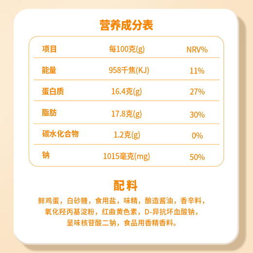 【金皇会56金币专享】无穷盐焗鸡蛋即食卤蛋休闲零食泡面搭档盐焗味486g共16小包 商品图6