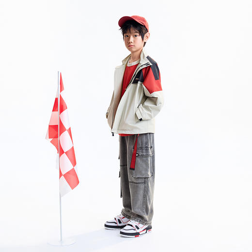 【实体店同款】男童全腰牛仔单裤秋季新款安奈儿童装AB536103 商品图5