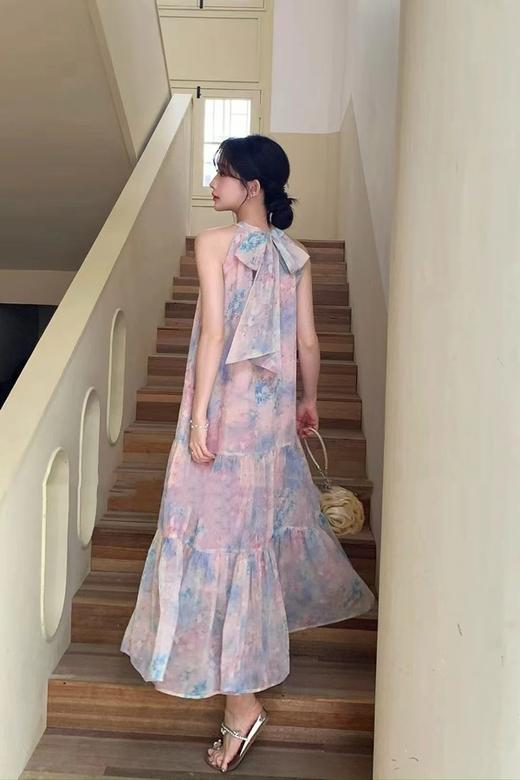 SUMMER & SAGE 晕染度假风挂脖连衣裙 20883【不含腰绳】 商品图3
