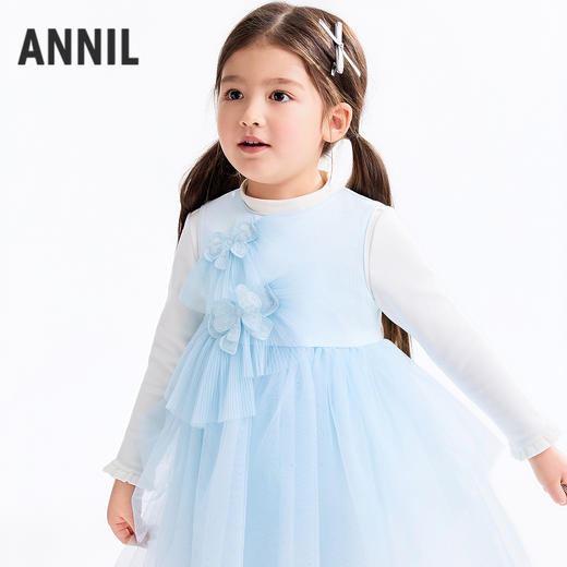 【实体店同款】女童无袖礼裙秋季新款安奈儿童装XG533196 商品图0