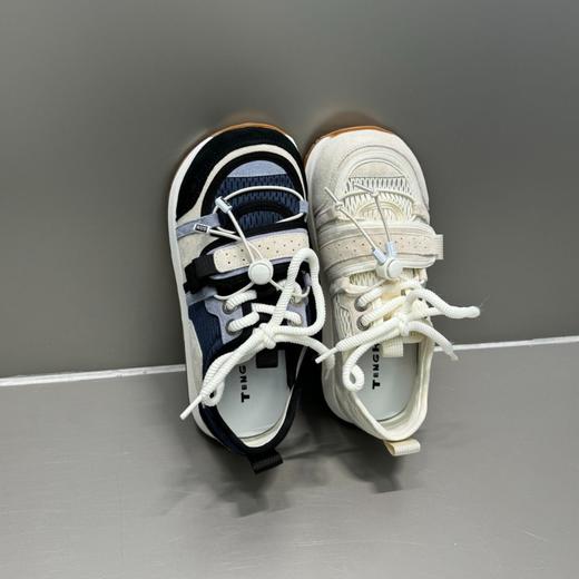 真皮大头网面德训鞋!女款2025夏新款复古圆头厚底时尚潮流爆款阿甘鞋！ 商品图3