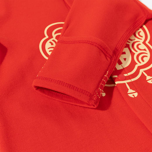 贝贝怡新生婴儿衣服满月服纯棉宝宝连体衣哈衣春秋保暖大红新年装ZB3EL009 商品图8