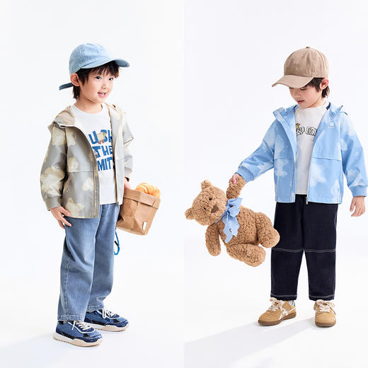 【实体店同款】男童梭织夹克外套秋季新款安奈儿童装XB535223 商品图3