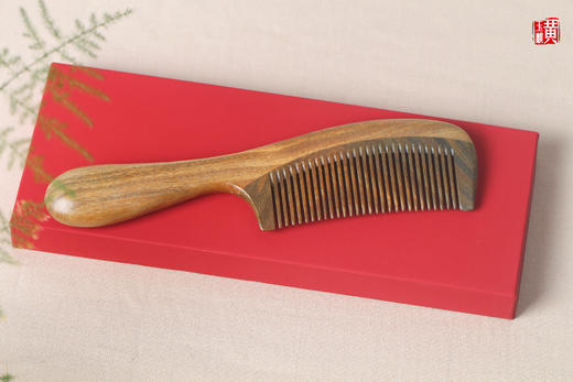 绿檀木梳【梳月】 商品图3