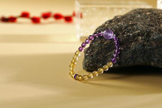 YFJ0002°招财进宝·金发晶手串 商品图0