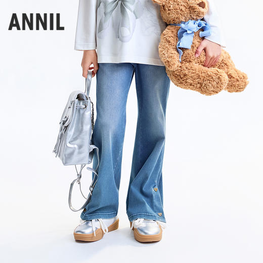 【实体店同款】女童全腰针织裤秋季新款安奈儿童装AG536155 商品图0