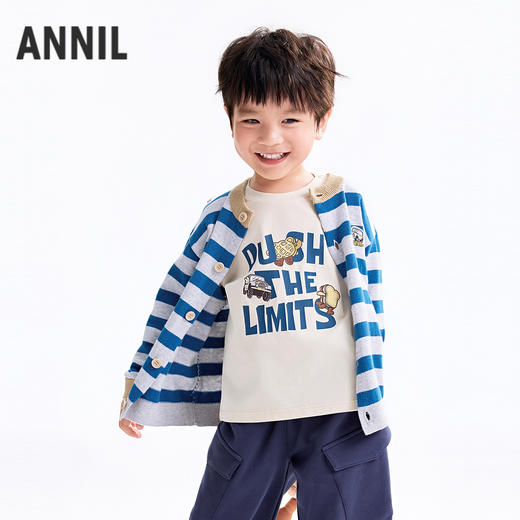 【实体店同款】男童针织开衫秋季新款安奈儿童装XB534110 商品图1