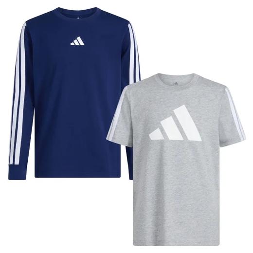Adidas阿迪达斯男孩运动T短袖+长袖2件套只要￥245直邮到手 商品图3