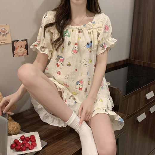 【GZ】无忧购云朵棉可拆卸胸垫睡衣家居服两件套6978（截单后3-5天发货) 商品图5