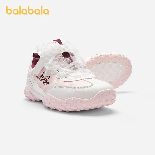 巴拉巴拉童鞋儿童运动鞋女童2025秋新款鞋子芭蕾风老爹鞋蕾丝洋气 商品图1