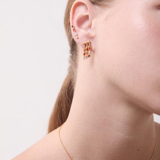 订购6周到｜Joidart-AUBE-金色 彩色珐琅 流苏 吊坠 耳环［西班牙设计师］ 商品图3