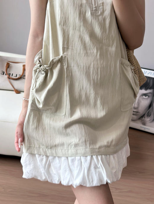 Selfwho25新款拼接蓬松泡泡背心裙070302 商品图4