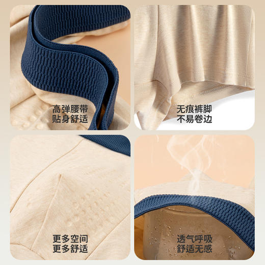 【39.9秒杀3条装❗虫草唤醒彩棉内裤】男性功能养护全面升级，彩棉+分区按摩更舒适，水变底档健康抑jun，男士平角裤衩纯棉透气大码四角短裤头QQ 商品图3