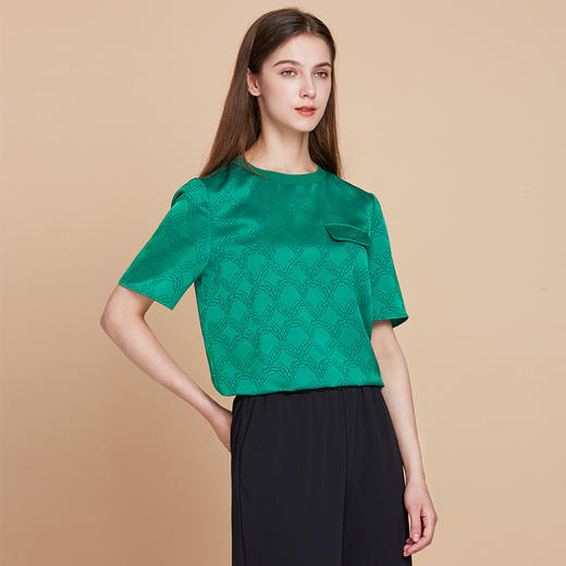 EITIE爱特爱夏季新款纯色显瘦简约通勤小上衣7713408 商品图6