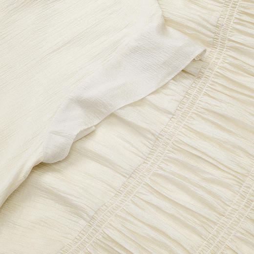 【2件9折】【Petit Bari】(多色)轻盈仙气褶皱肌理小飞袖连衣裙 商品图9