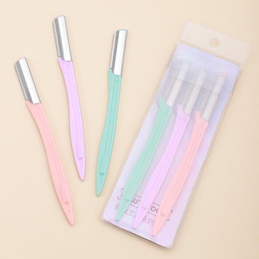 修眉刀套装 女士刮眉刀剃毛刀 微距防刮修眉工具美妆工具 1件 商品图3