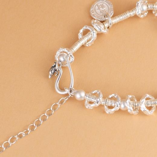 【纳福算盘】S925银纳福吉言碎银算盘盘缠手链【SCH-CK40238-4】 商品图1