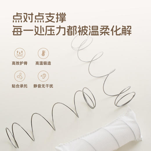 雅芳婷安科纳零压睡眠床垫家用卧室高回弹海绵软垫独立袋弹簧床垫 商品图2