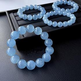 钻石豪门11000积分天然海蓝宝水晶手链（8mm）