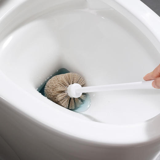 美丽雅抗菌型马桶刷长柄壁挂式免打孔厕所刷子套装卫生间清洁去死角 商品图2