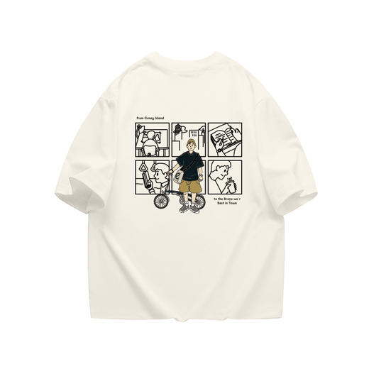 【GZ】无忧购“清仓大促”白色纯棉圆领短袖T恤宽松半袖印花休闲显瘦上衣卡通款（截单后3-5天发货） 商品图5