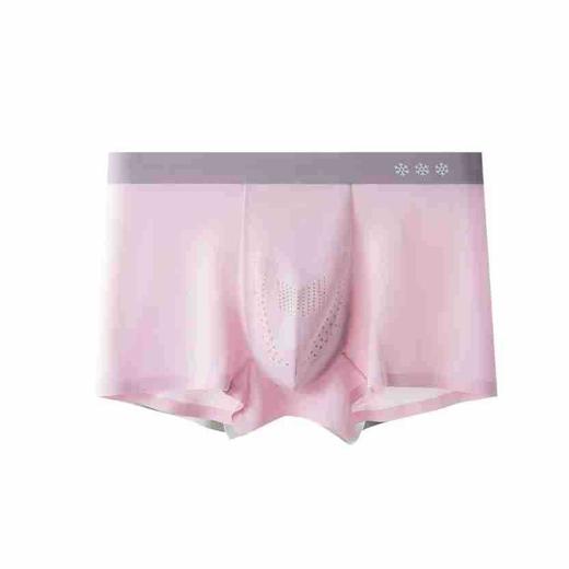 【裆下清风❗薄款人参枸杞内裤】3D立体剪裁无侧缝防夹臀，薄款人参枸杞内裆部，凉感通风透气不闷，网孔冰丝男士内裤男生四角无痕透气平角裤QQ 商品图6