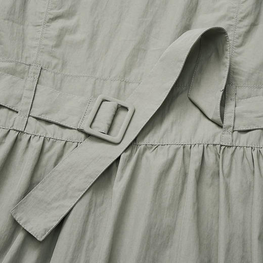 【2件9折】【Petit Bari】(多色)时髦圆领腰带无袖花苞连衣裙 商品图5