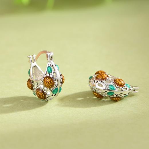 【向阳花开】S925银滴油向日葵花镂空耳包耳饰【SCH-SY33338】 商品图1