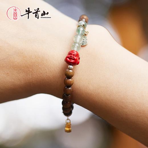 牛首山文创春响·金丝楠木水晶手串精致文创手串国风简约创意礼物 商品图1