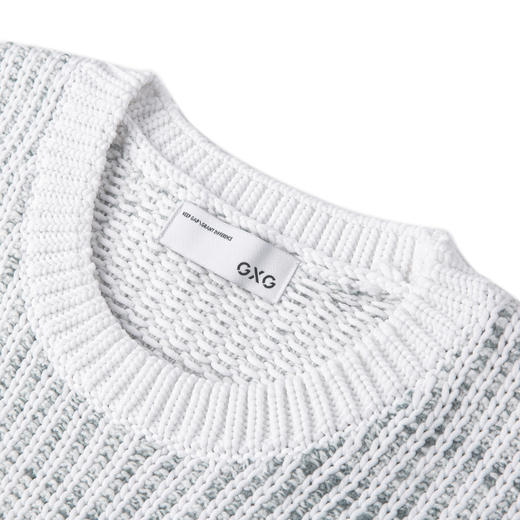 GXG男装白色渐变圆领毛衫针织衫冬季热卖毛衫GEX12027834 商品图2
