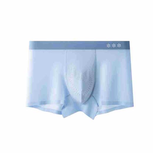 【裆下清风❗薄款人参枸杞内裤】3D立体剪裁无侧缝防夹臀，薄款人参枸杞内裆部，凉感通风透气不闷，网孔冰丝男士内裤男生四角无痕透气平角裤QQ 商品图8