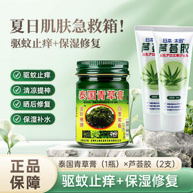 金卧佛牌 泰国青草膏 50g*1瓶+ 太田 芦荟胶40g*2支
