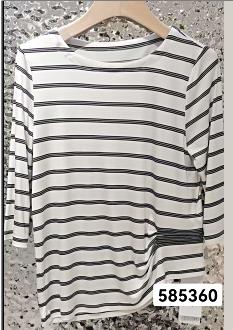 585360真丝侧折条纹上衣 商品图3