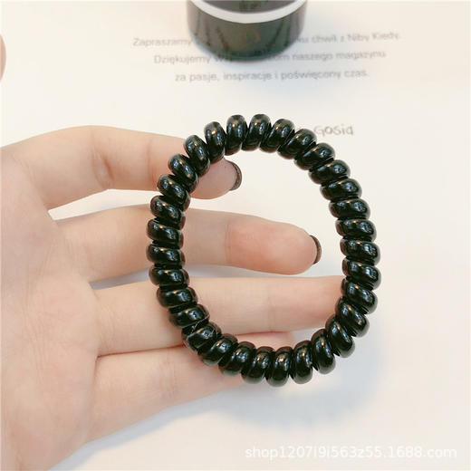 糖果色大号电话线发圈头绳 扎头发头发圈 1个 商品图1