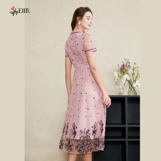 司歌蕾丝绣花复古显瘦连衣裙短袖A911022X 商品图3