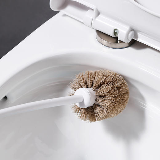 美丽雅抗菌型马桶刷长柄壁挂式免打孔厕所刷子套装卫生间清洁去死角 商品图3