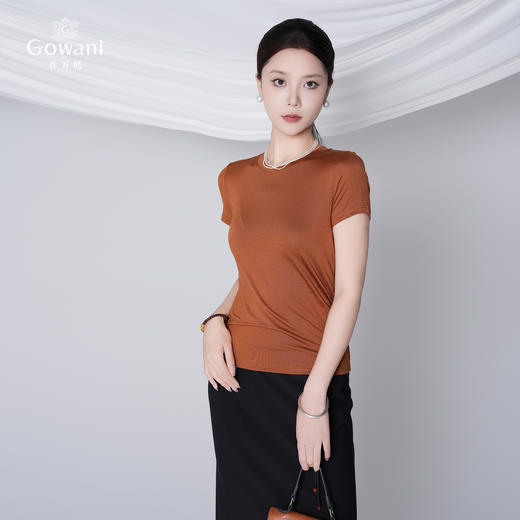 【两色可选】裸感亲肤弹力基础衣橱系列圆领T恤EZ2C135 商品图2