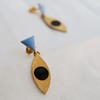 订购6周到｜Joidart-SOMNI-蓝色三角 黑金眼形 珐琅 吊坠 耳环［西班牙设计师］ 商品缩略图3