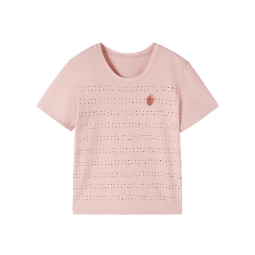 谜底T恤短袖女2025秋季新品百搭棉质舒适印花修身上衣253MT1231 商品图4