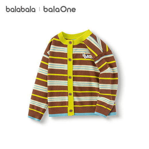 巴拉巴拉balaOne童装儿童开衫男童2025新款秋装毛衣女童纯棉毛衫 商品图4