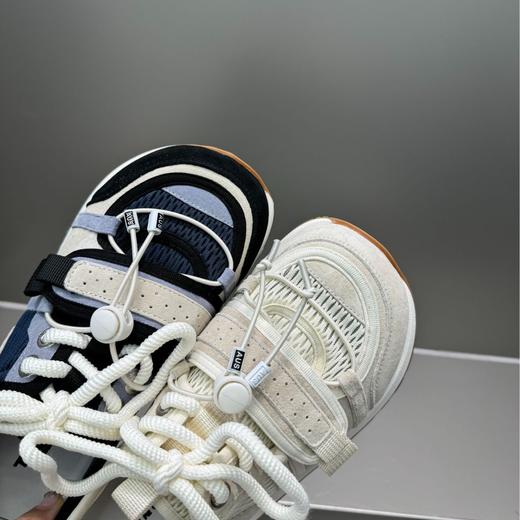 真皮大头网面德训鞋!女款2025夏新款复古圆头厚底时尚潮流爆款阿甘鞋！ 商品图2