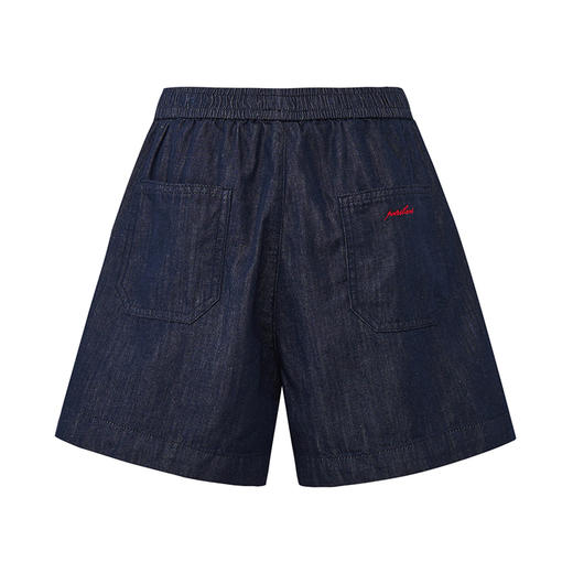 【2件9折】【Petit Bari】松弛舒适亚麻松紧牛仔短裤（水洗产品） 商品图3