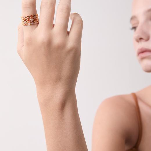 订购6周到｜Joidart-AUBE-金色 彩色珐琅 多圈 戒指［西班牙设计师］ 商品图2