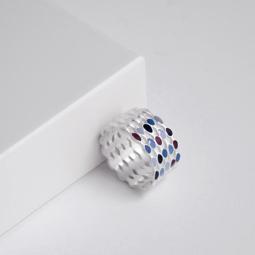 订购6周到｜Joidart-AUBE-银色 彩色珐琅 多圈 戒指［西班牙设计师］ 商品图3