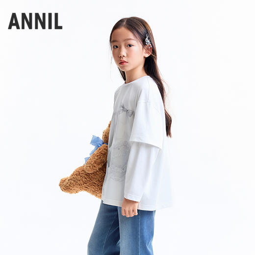 【实体店同款】女童长袖针织衫秋季新款安奈儿童装AG531431 商品图2