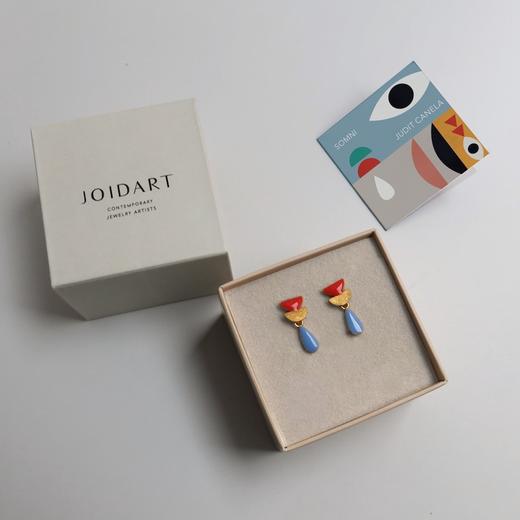 订购6周到｜Joidart-SOMNI-红色半圆 蓝色水滴 珐琅 吊坠 耳环［西班牙设计师］ 商品图4