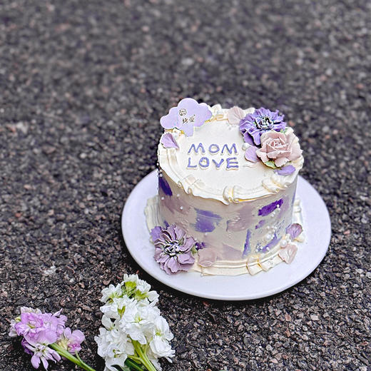 烤爱·生日蛋糕系列·紫属于你·母亲 节日蛋糕 奶油芋泥肉松·聚会生日节日【仅限深圳同城配送】 商品图1