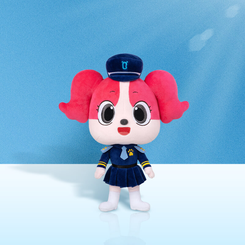 啦咘啦哆安全系列 啦咘啦哆警长/杜兵警员/小蝶警员毛绒公仔 安全有声故事卡