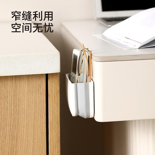 FaSoLa可折叠收纳盒磁吸壁挂式免打孔厨房收纳架浴室化妆品置物架 商品图3