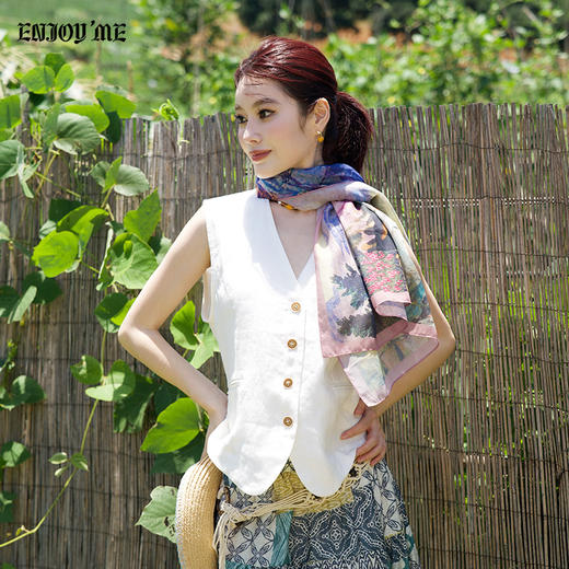 【门店同款】ENJOY夏季“假日漫寻”橘染浮光马夹 163304957 商品图1